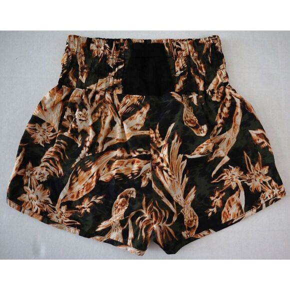 FP Movement OB1223545 Women Sz M Green Combo The Way Home Printed Running Shorts - Picture 2 of 9